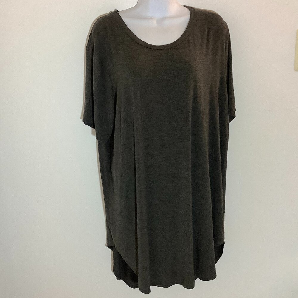 Tunic Top XXL Gray Short Sleeve Daily Ritual